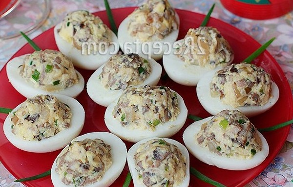 Фаршированные яйца, пошаговый рецепт с фото